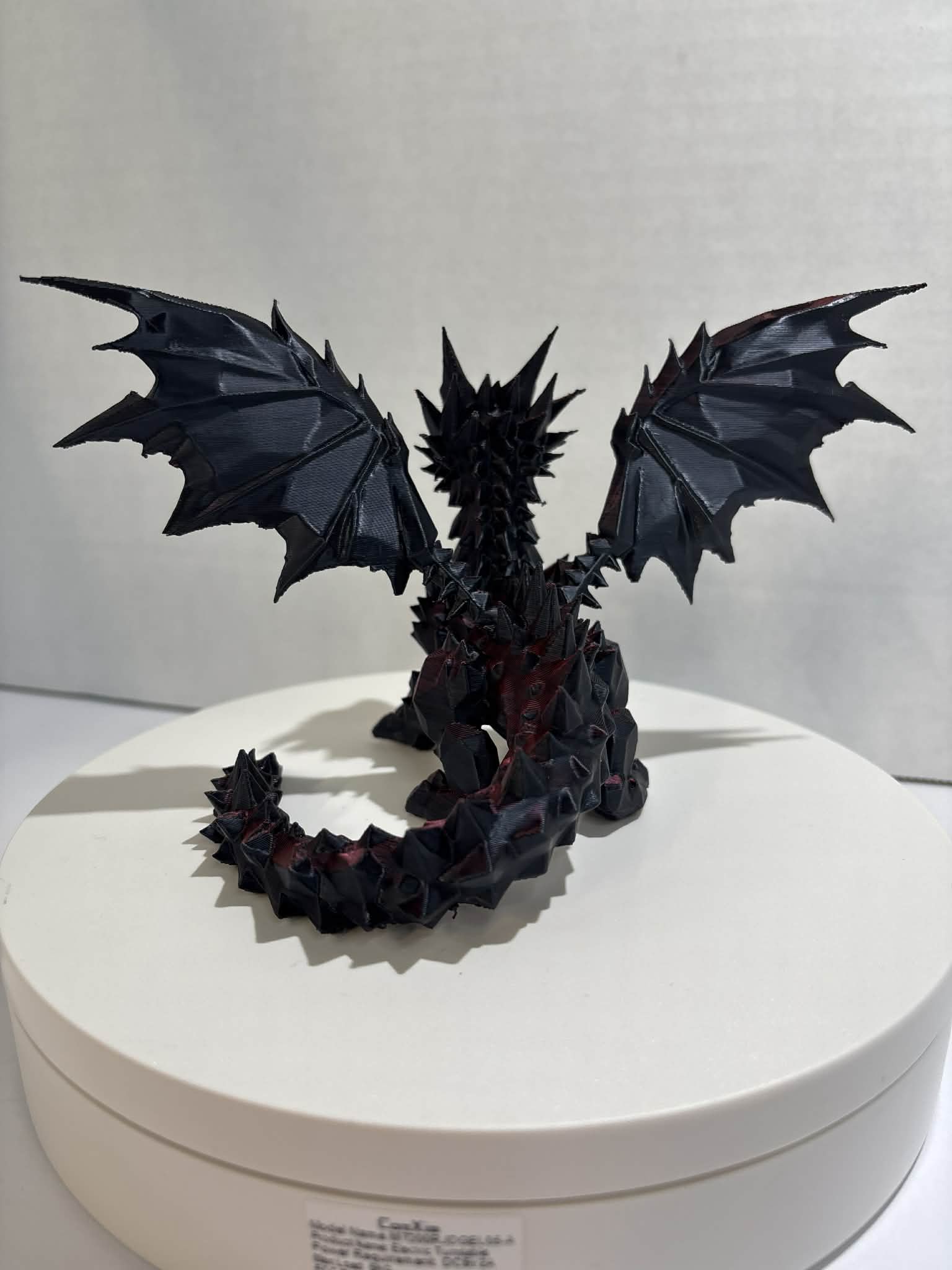 Crimson Shadowforge Dragon- Premium 3D Printed Collectible