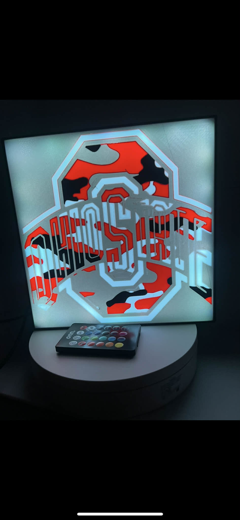 Ohio State Buckeyes Camo LED Light Box – Custom Team Wall Decor