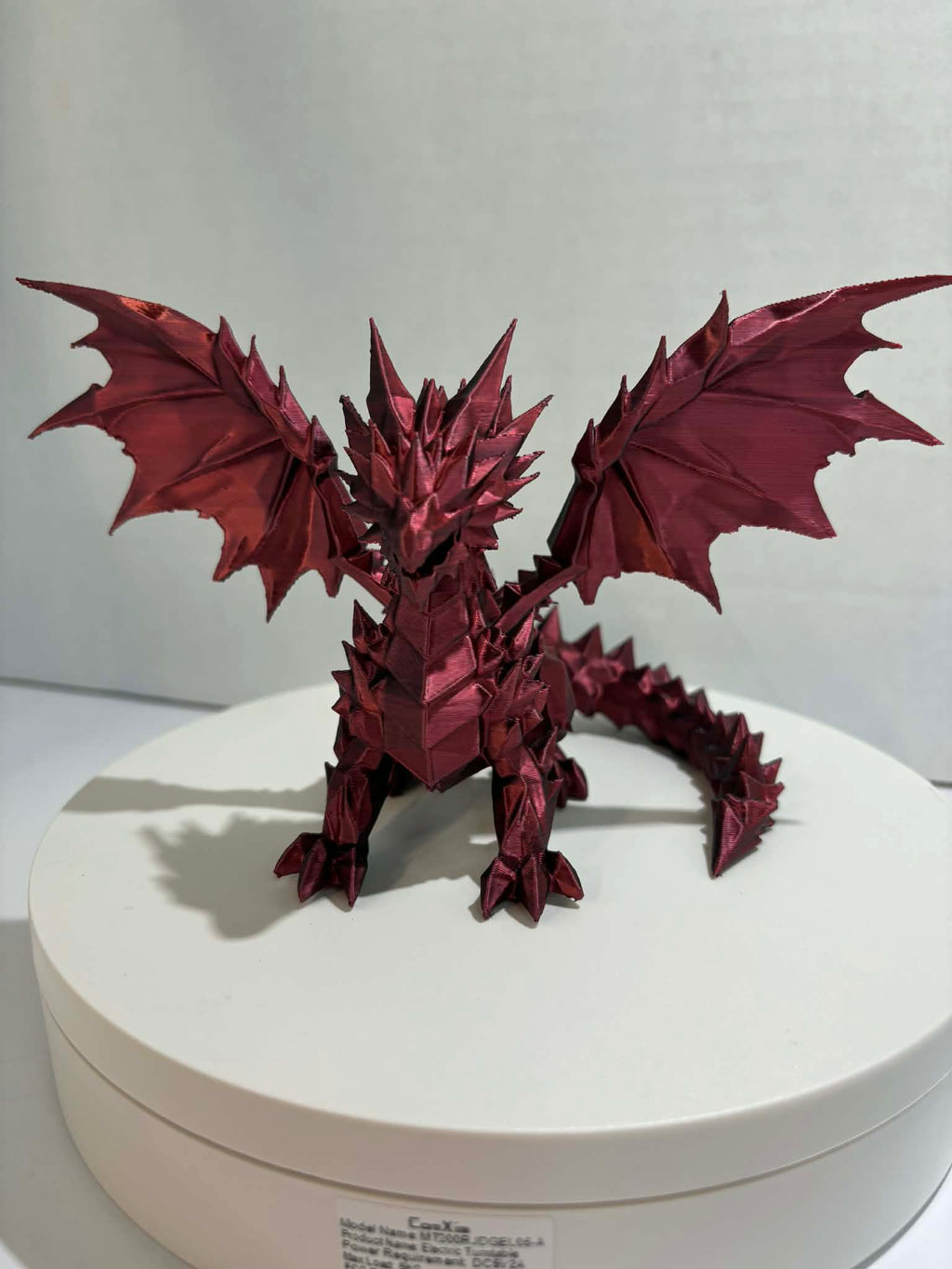 Crimson Shadowforge Dragon- Premium 3D Printed Collectible
