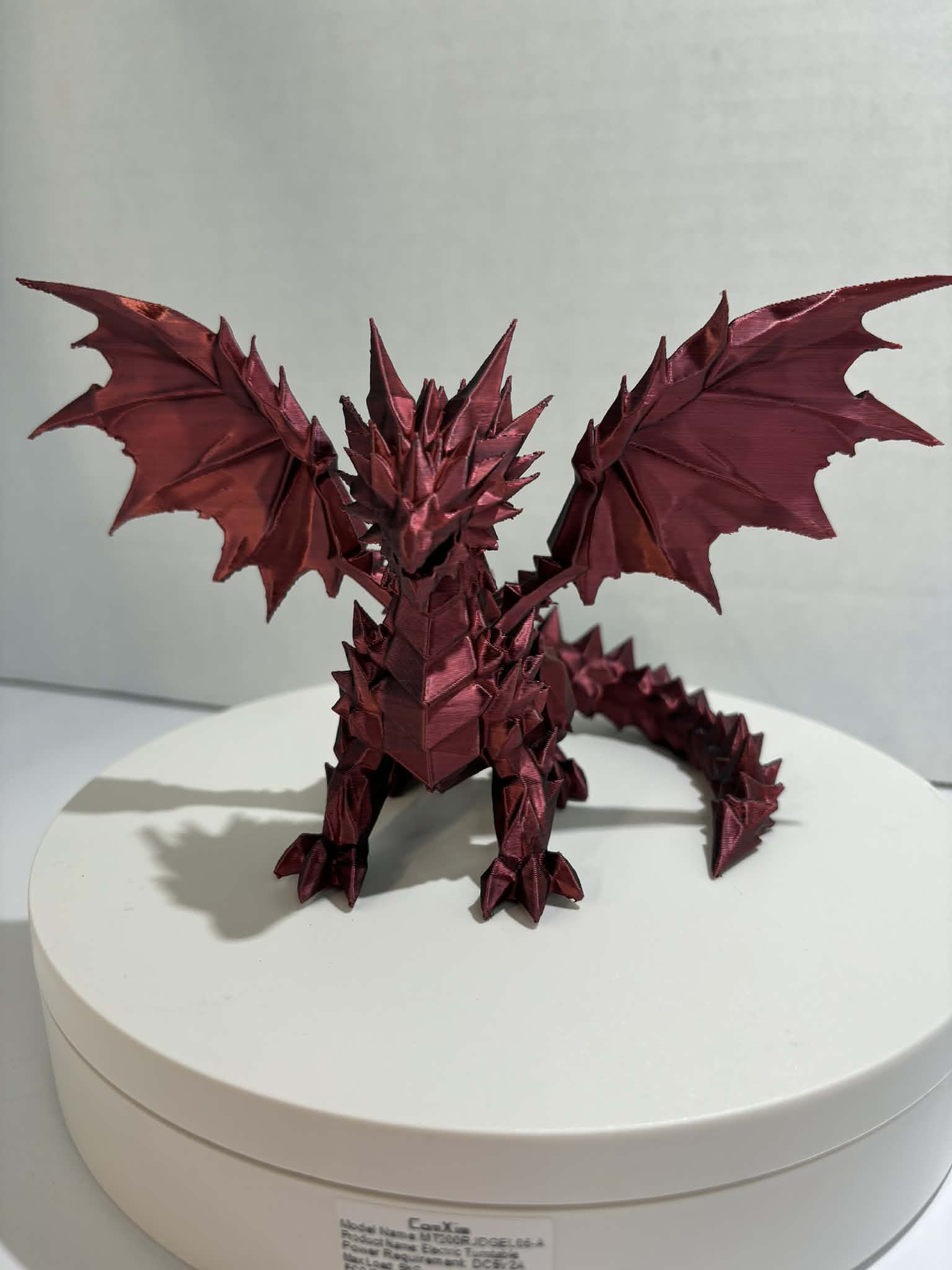 Crimson Shadowforge Dragon- Premium 3D Printed Collectible
