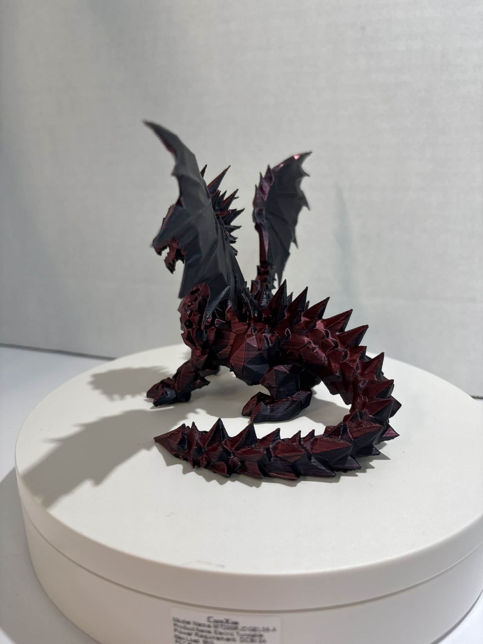 Crimson Shadowforge Dragon- Premium 3D Printed Collectible