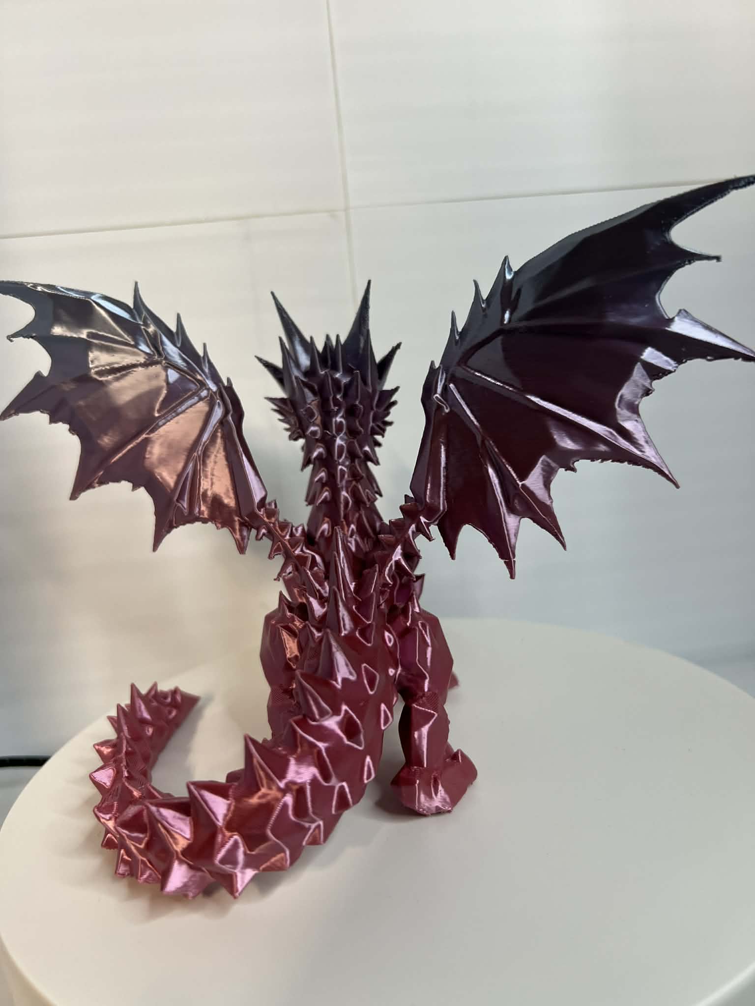 Crimson Shadowforge Dragon- Premium 3D Printed Collectible