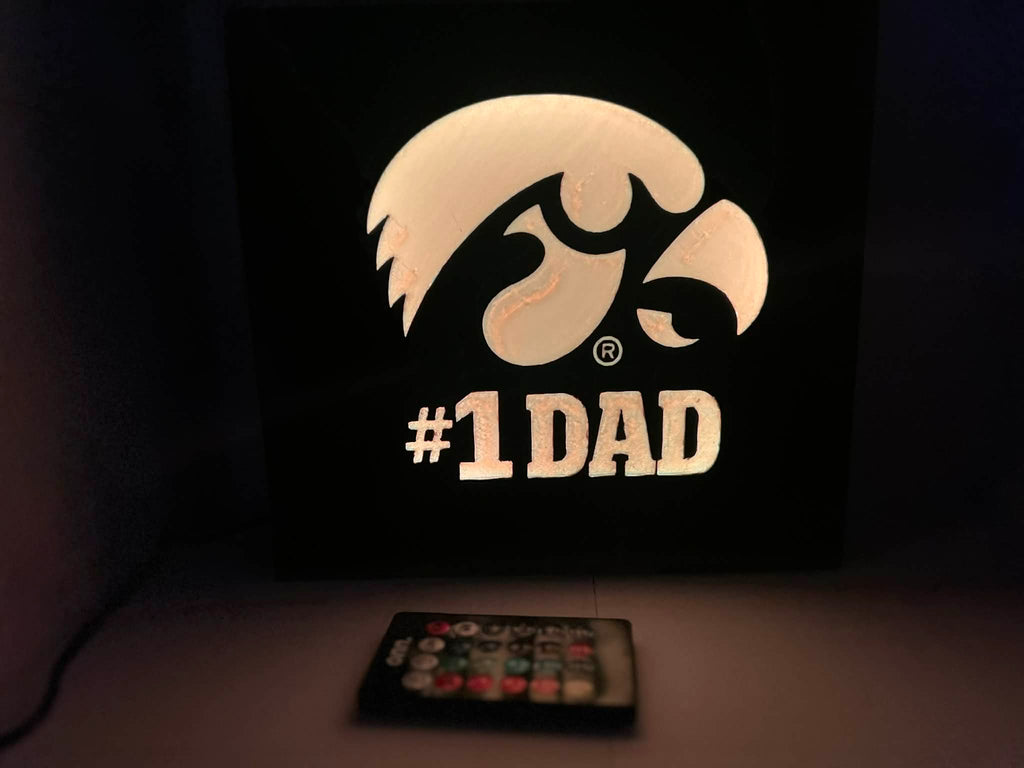 Iowa Hawkeyes #1 Dad Iight Box