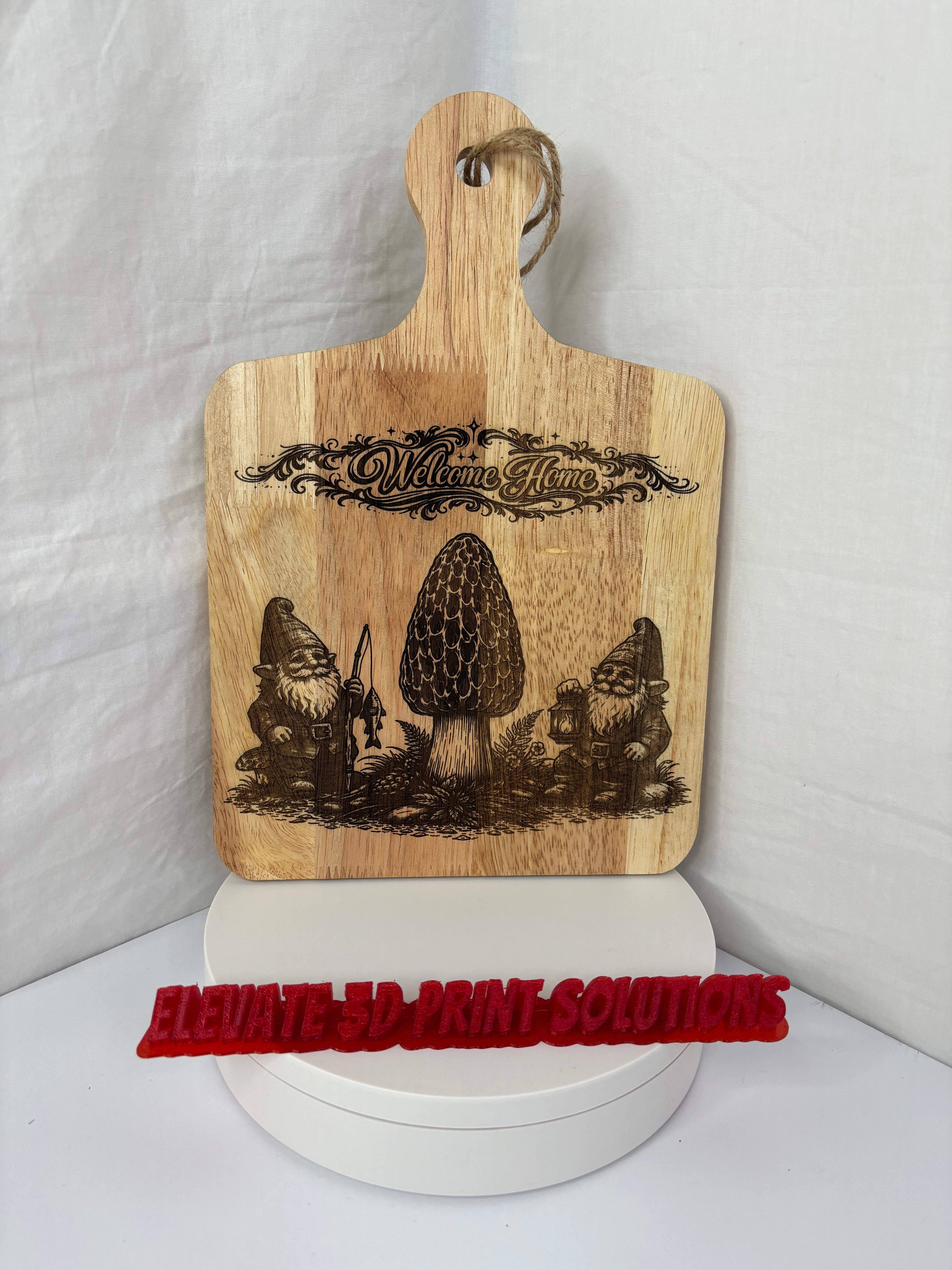 Gnome Sweet Home Cutting Board