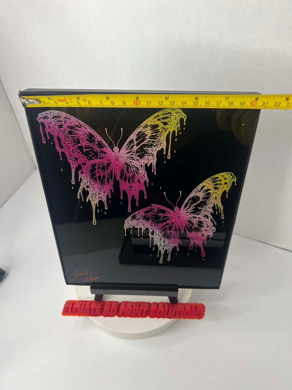 Dripping Butterfly Laser Engraved Piece