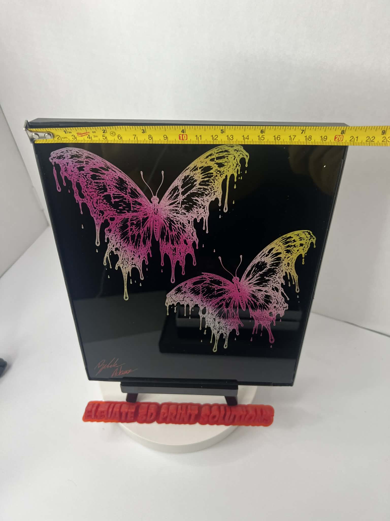 Dripping Butterfly Laser Engraved Piece