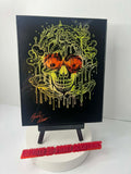 Melting Skull Laser Engraved Piece