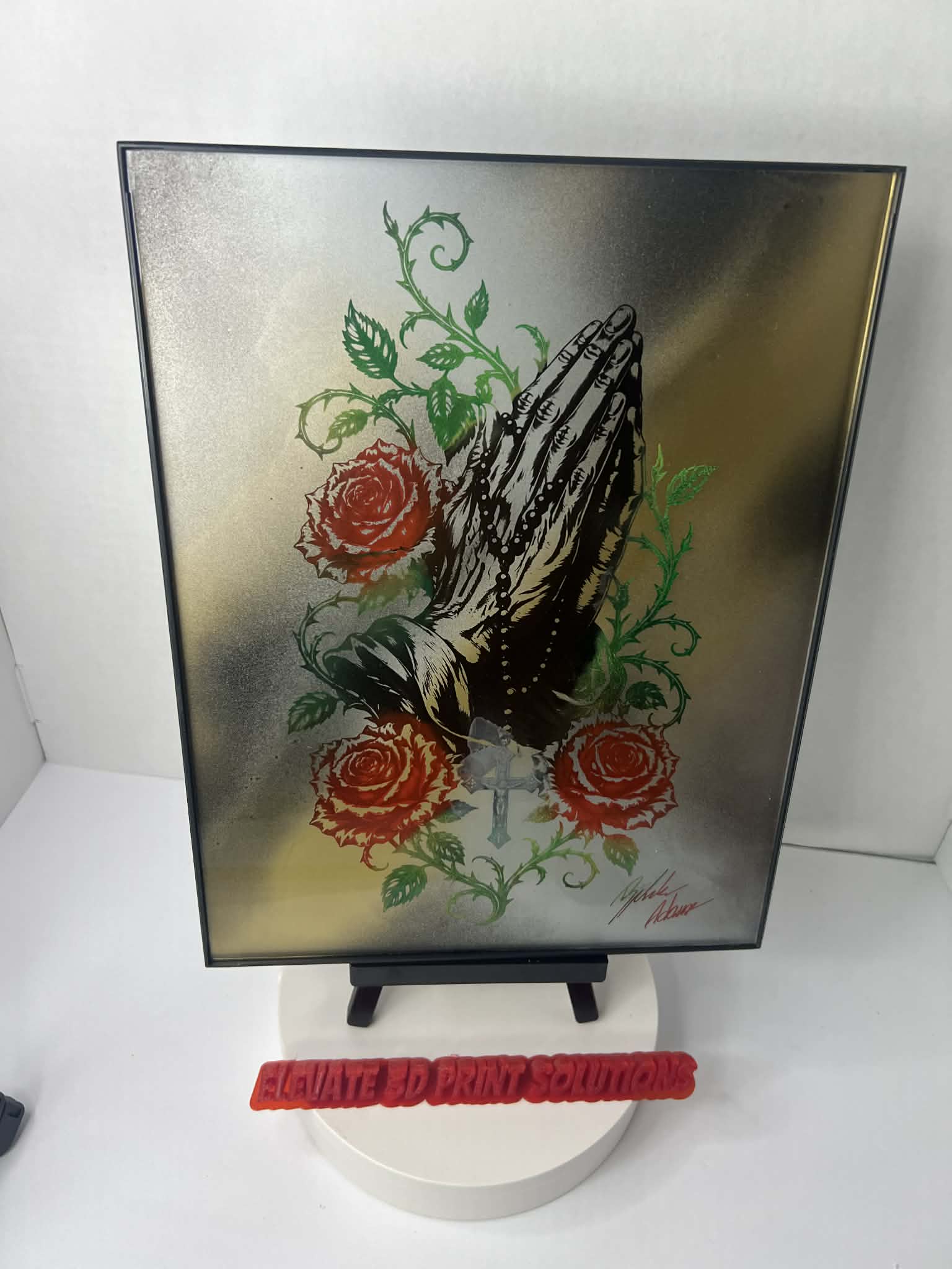 Thorns and Prayer Laser Engraved Piece