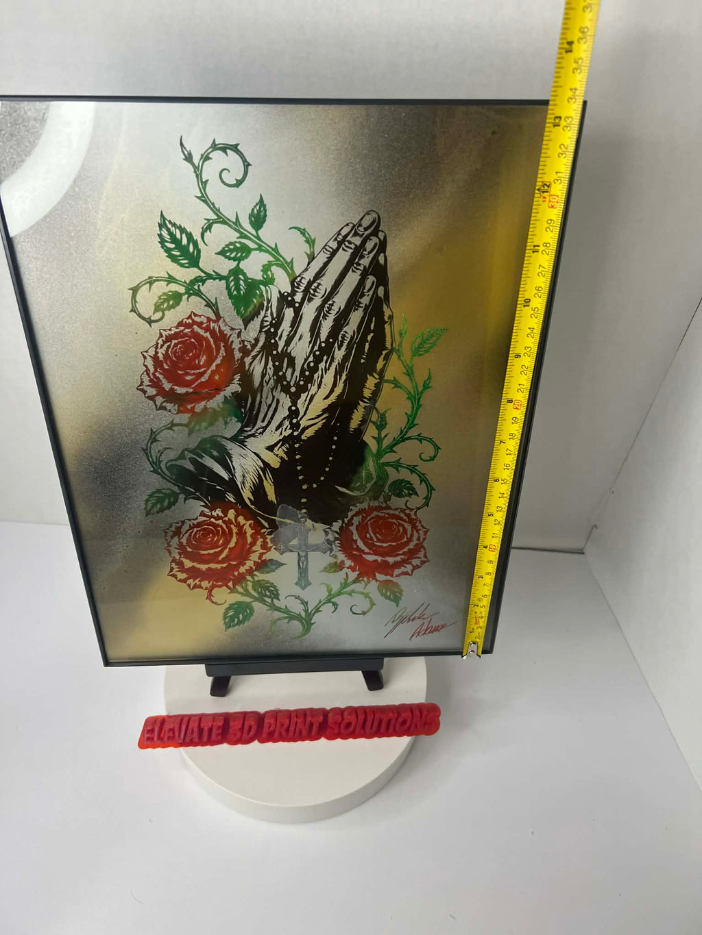 Thorns and Prayer Laser Engraved Piece