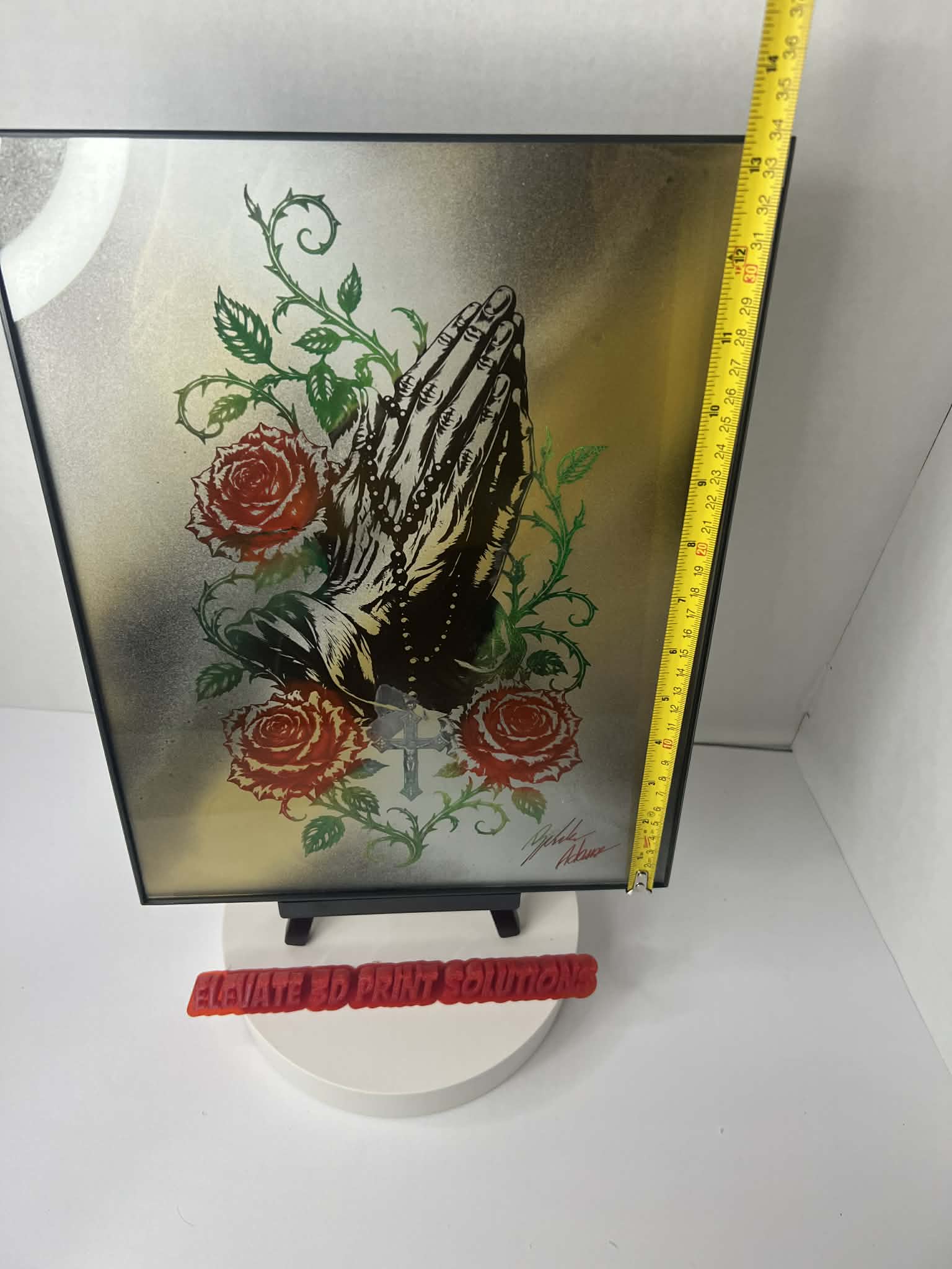 Thorns and Prayer Laser Engraved Piece