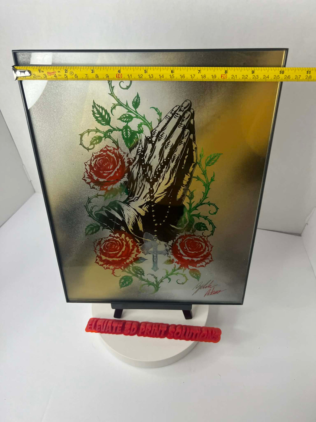 Thorns and Prayer Laser Engraved Piece