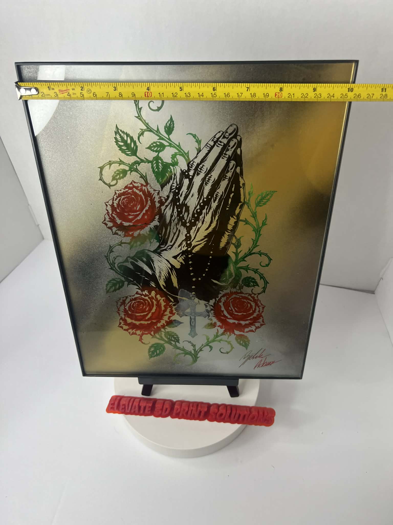 Thorns and Prayer Laser Engraved Piece