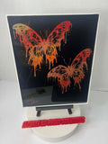Dripping Butterfly Laser Engraved Piece