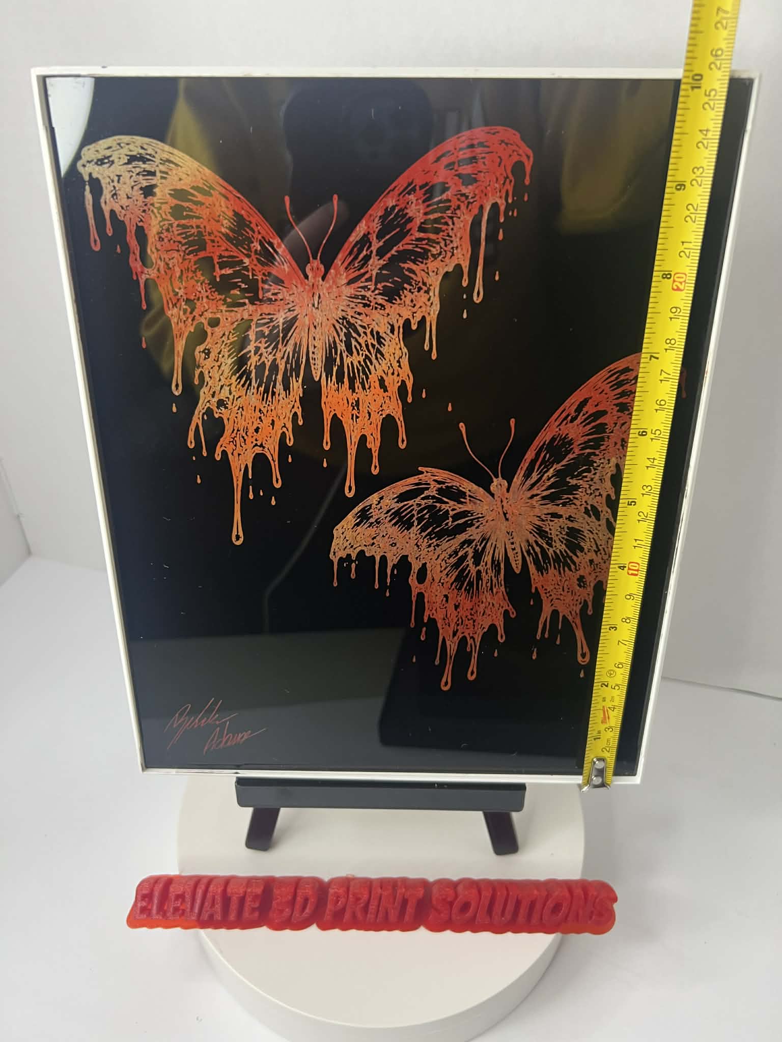 Dripping Butterfly Laser Engraved Piece