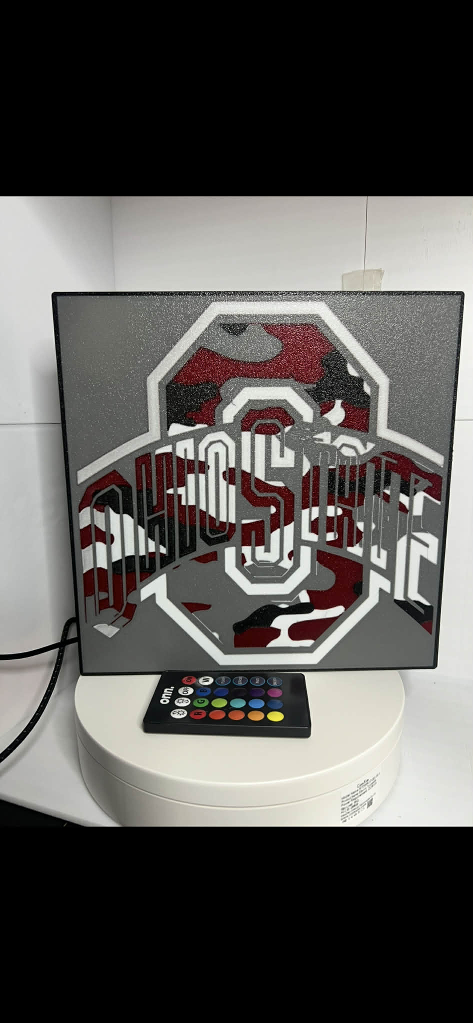 Ohio State Buckeyes Camo LED Light Box – Custom Team Wall Decor