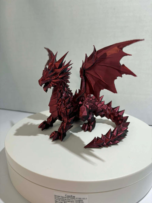 Crimson Shadowforge Dragon- Premium 3D Printed Collectible