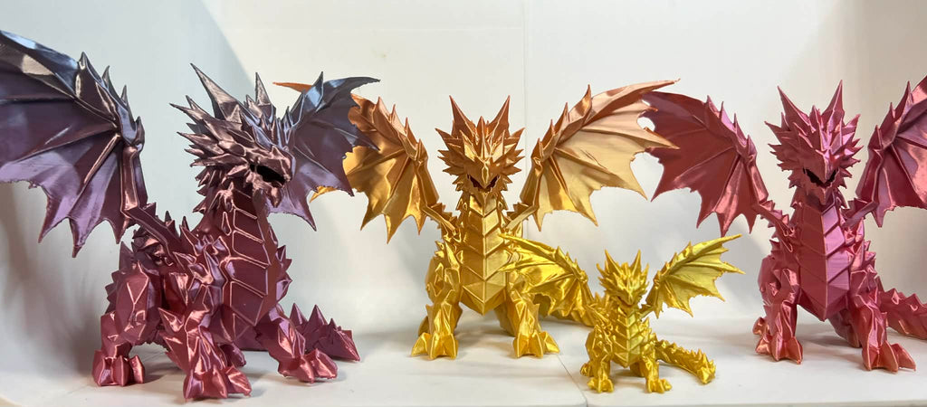 Crimson Shadowforge Dragon- Premium 3D Printed Collectible